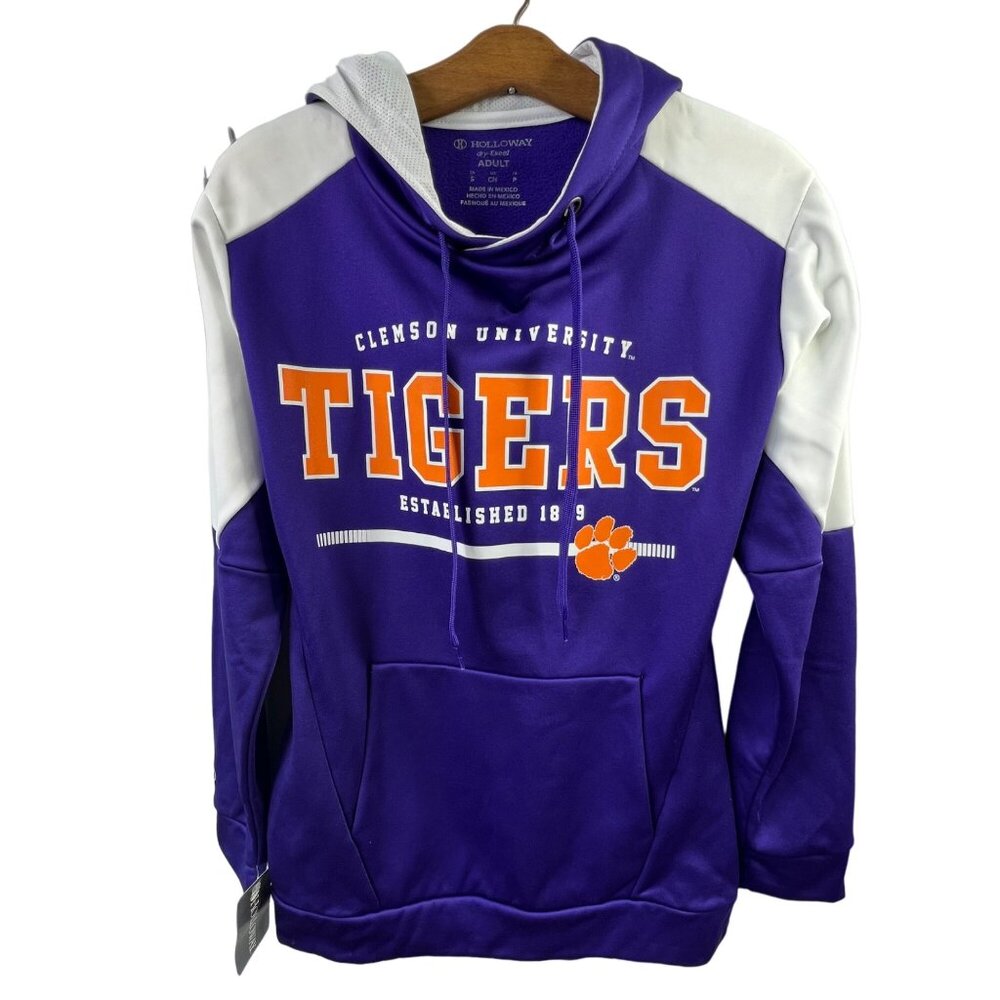 Holloway Hoodie Size Small Blue Chip Clemson University Tigers Purple White NEW